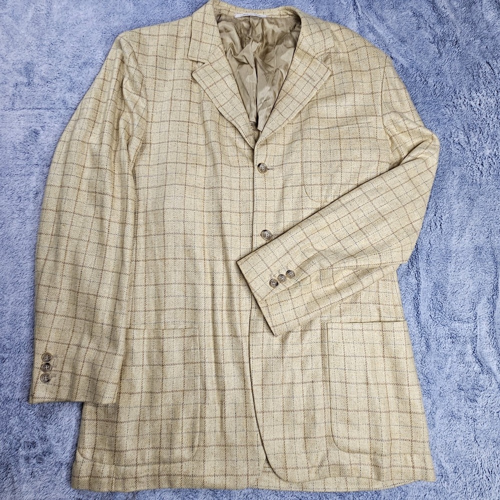 Vintage Ermenegildo Zegna Soft Blazer Mens 44R 100% Silk Sport Coat Jacket Italy